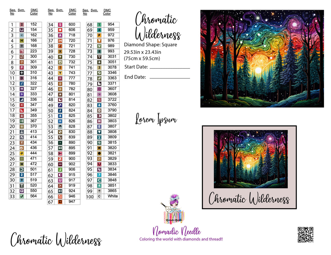 Chromatic Wilderness Diamond Painting Kit
