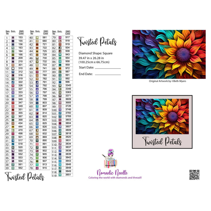 Twisted Petals Diamond Painting Kit